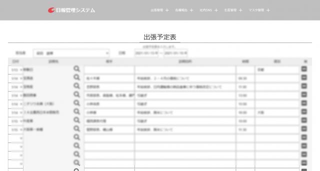 出張訪問先毎に管理できるように